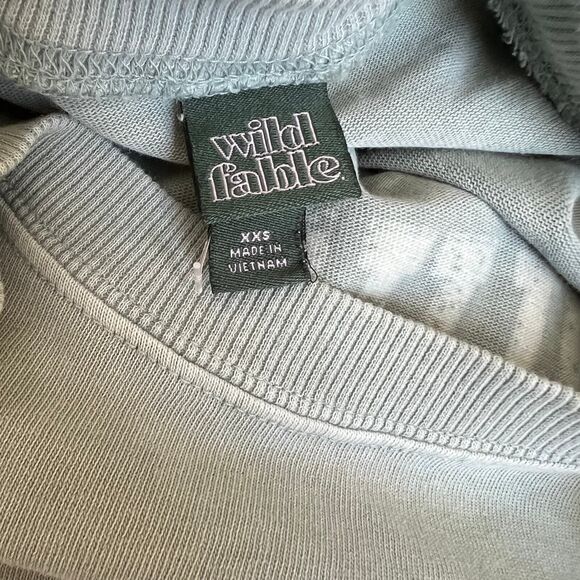 Wild Fable Slate Slate Blue Long Sleeve Heavy Knit T-Shirt Size XXS relax fit - Picture 5 of 14